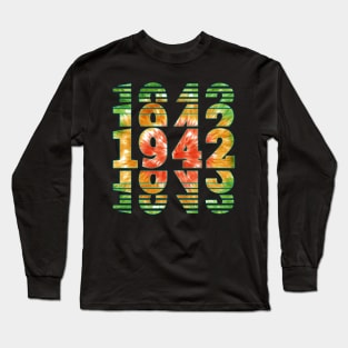 Tie Dye 1942 Birthday Long Sleeve T-Shirt